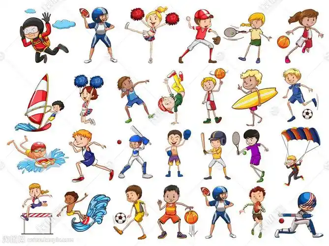 卡通体育运动员漫画图片