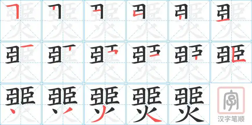 燛的笔顺-燛字的笔画顺序怎么写-松风繁体字