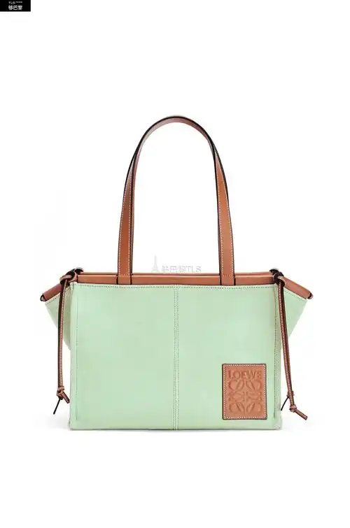 【包邮包税】 loewe罗意威 21年秋冬 女士 手提包 小号帆布和牛皮革