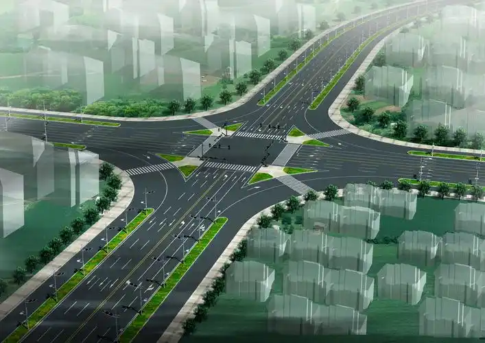 交叉口渠化效果图