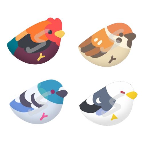 绮丽屋日本动漫周边原创小鸟q版萌萌胖鸟小零钱袋置物袋满包邮新