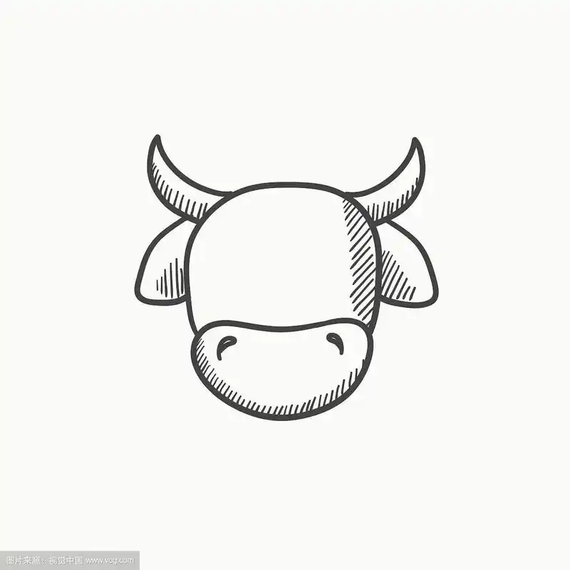 牛头素描图标