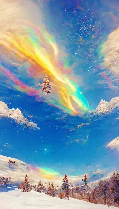 七彩祥云的形成