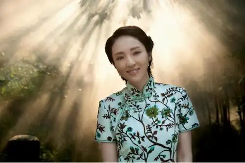 董璇穿旗袍有"穿越感",修身面料勾勒窈窕曲线,真不像79年的人