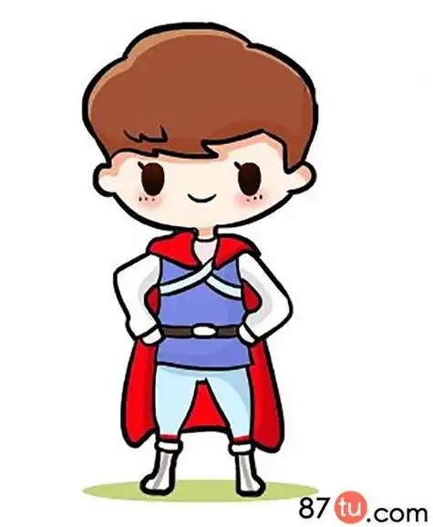 王子怎么画王子简笔画彩色帅气的小王子简笔画