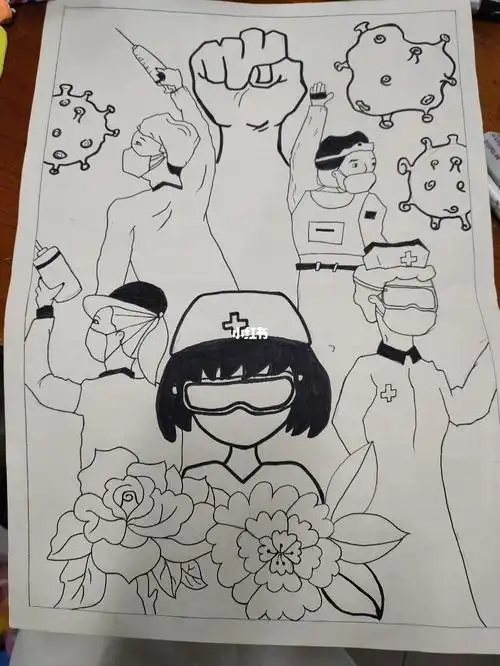 白衣天使战疫情简笔画简笔画疫情教程简笔画教程