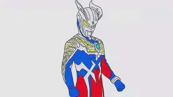 赛罗奥特曼强壮形态简笔画