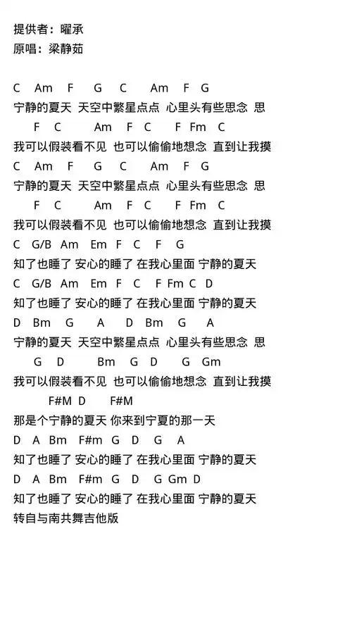 宁夏-和弦txt六线吉他谱-虫虫吉他谱免费下载