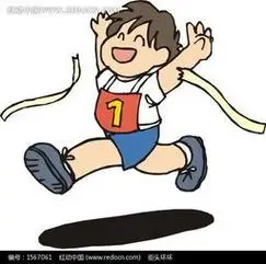 正在跑步的运动员简笔画