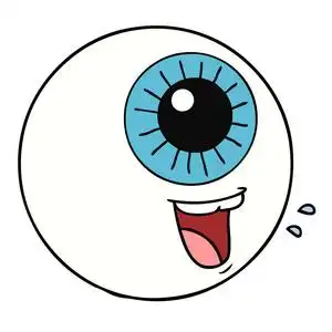 孤立在白色背景一组卡通眼睛卡通眼睛眼球圣诞饰品设置眼科医生的诊断