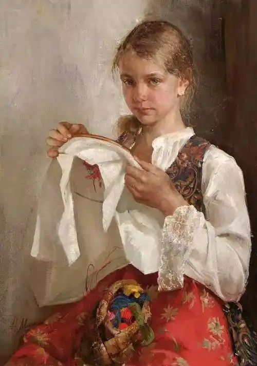 俄罗斯画家娜塔莎·米拉舍维奇人物油画作品赏析