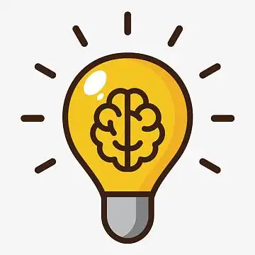 卡通创意灯泡知识素材