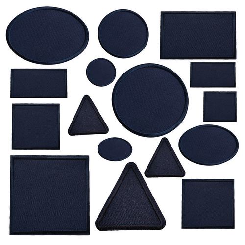 藏蓝深蓝纯色刺绣布贴薄款熨烫衣服裤子破洞遮污装饰修复补丁贴布