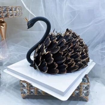 asahi 北京网红高颜值黑天鹅生日蛋糕天津成都深圳长春重庆 黑色 8英