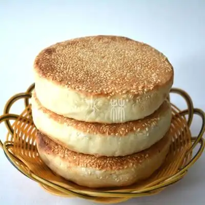 特产登封河南烧饼土炉大饼单面焦盖芝麻传统手工饼馍地方特产小吃