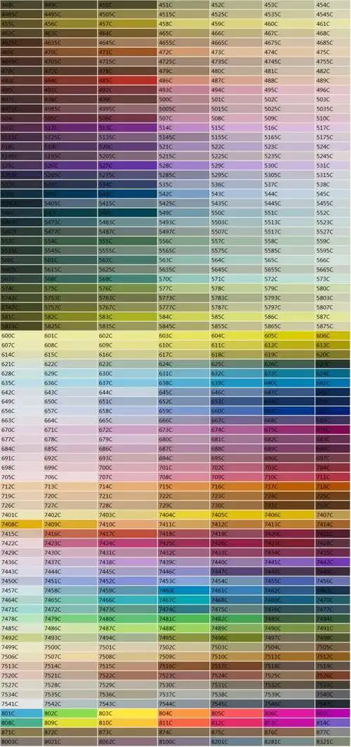 国际交流色彩信息的统一标准语言潘通色卡