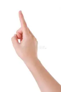 手指头,触摸或按压照片