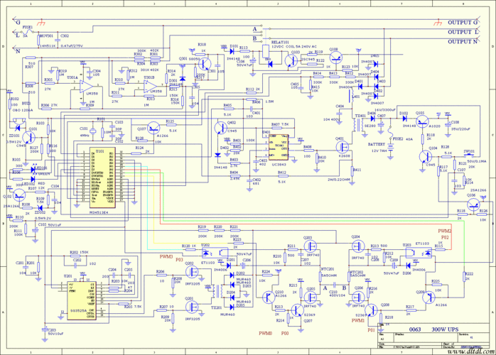 300w ups电源电路