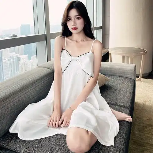 【女士夏季睡裙】法式吊带蝴蝶结轻奢睡裙抹胸夏季女网红宽松公主风