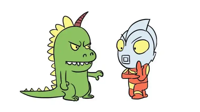 oppo奥特曼打怪兽简笔画