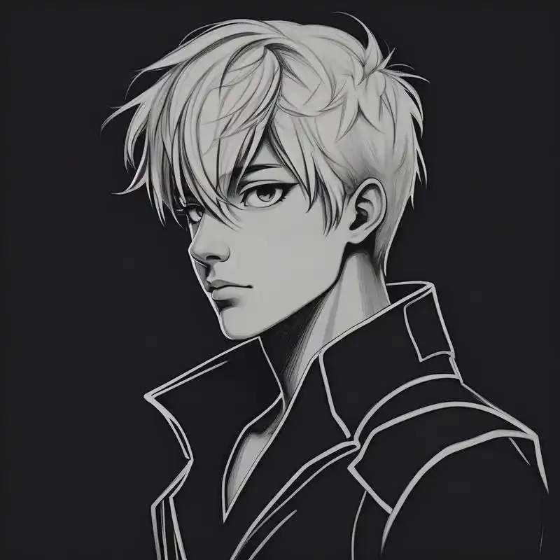 黑白素描男生头像,霸气冷酷90 分享一组黑白素描风格的霸气冷酷男生