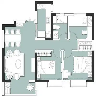 92㎡精装房改造完工,简洁舒适又温馨,朋友参观都羡慕,晒晒!