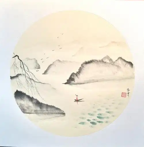 水墨画  #国画  #山水  #禅