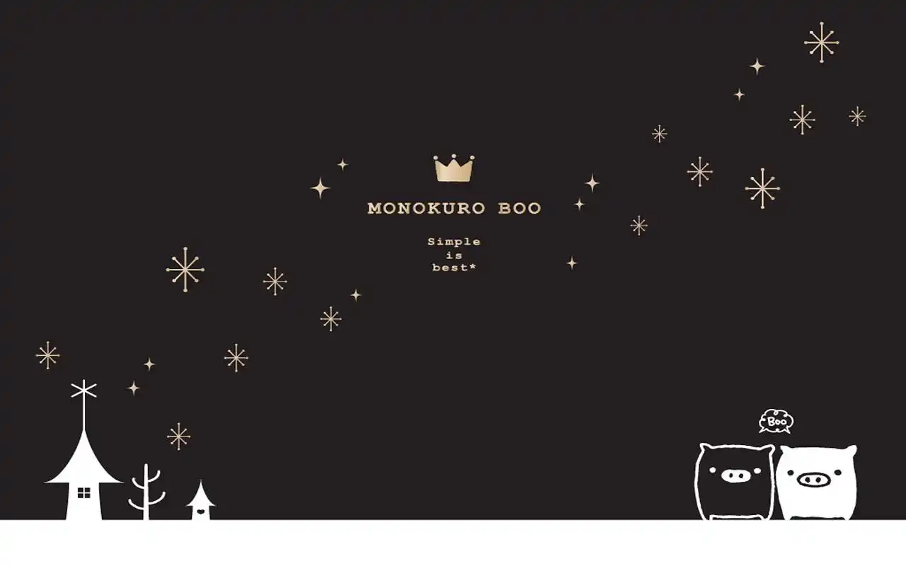 可爱简约黑白卡通猪桌面壁纸下载