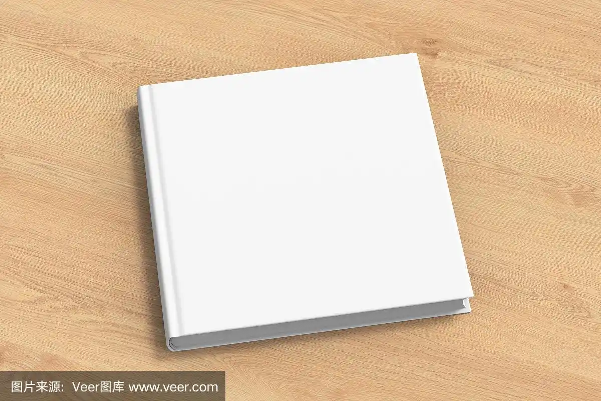正方形空白书封面模型