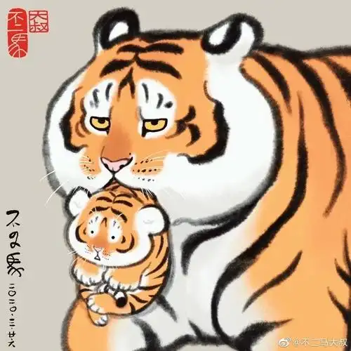 2022可爱霸气老虎头头像合集不二马的小老虎太可爱啦