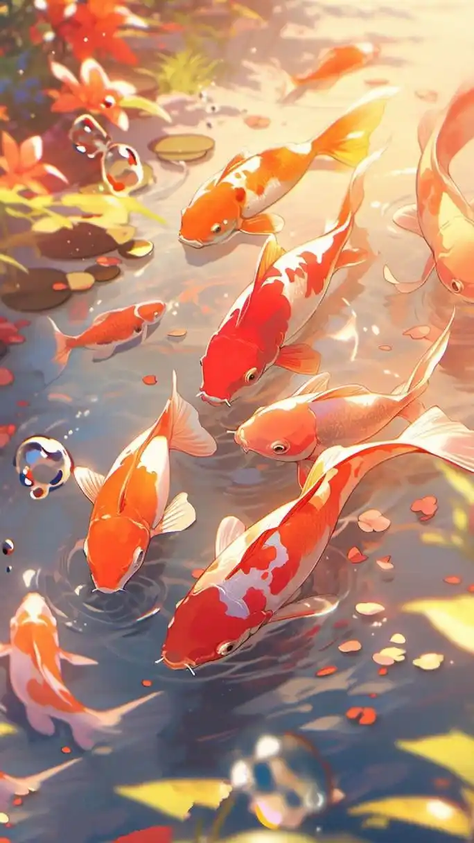 锦鲤附体～好运降临～手机壁纸