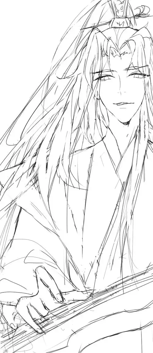 凤二府主凤霄凤云天 好爱好爱 今天留一下线稿吧,明儿见