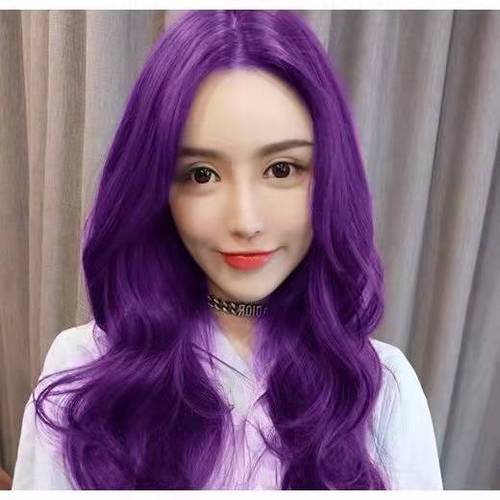 紫罗兰染膏流行色雾感星空紫染发膏纯天然植物染发剂自己在家染发