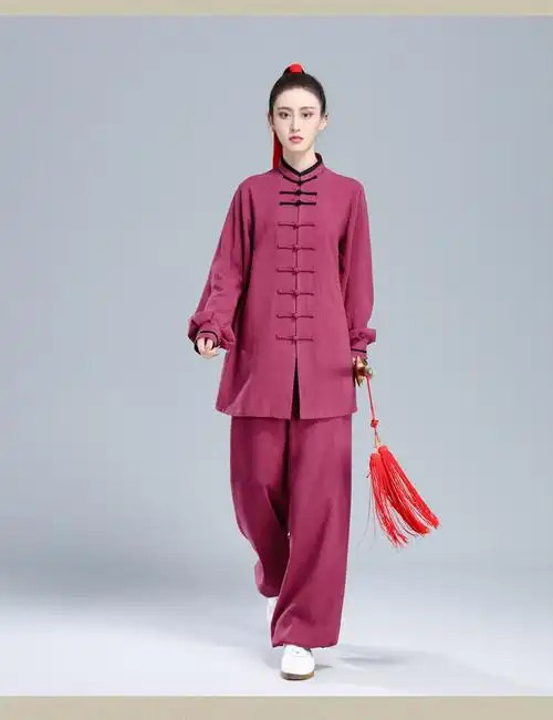 【京享好物】武术服体考服装 春秋季加厚太极服女士多色棉麻中国风