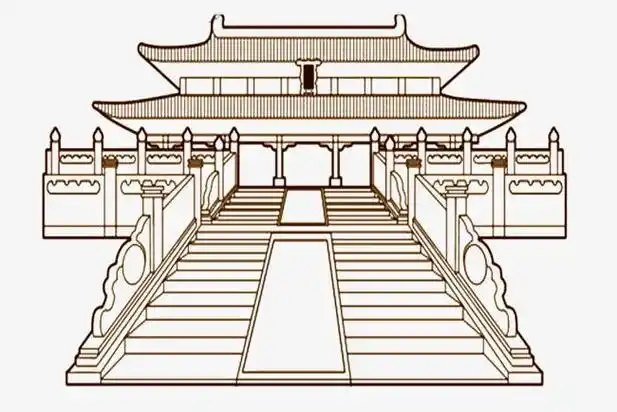 故宫的太和殿简笔画 简笔画图片大全-普车都
