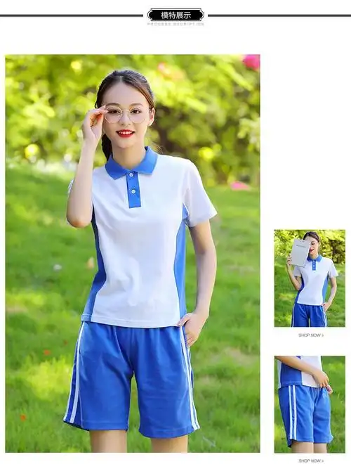 透气速干深圳中小学校服套装夏季初中学高中生深蓝色校服裤子校服裤