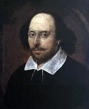 这是陈列在英国首都伦敦国家肖像馆里的6幅莎士比亚画像的其中一幅