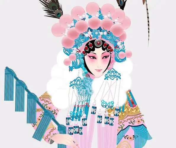 京剧刀马旦武旦矢量京剧人物