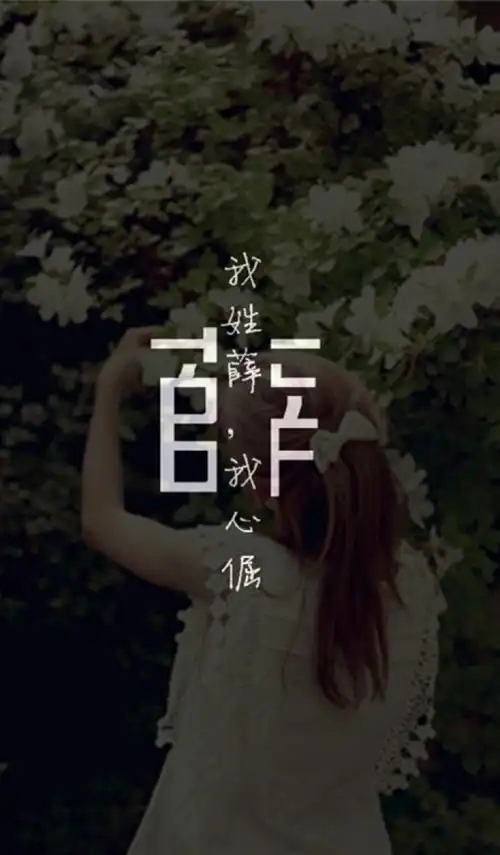 姓氏,芯忻原创,文字句子,插画贴吧帮人做的图99我姓薛,我心倔【龟速