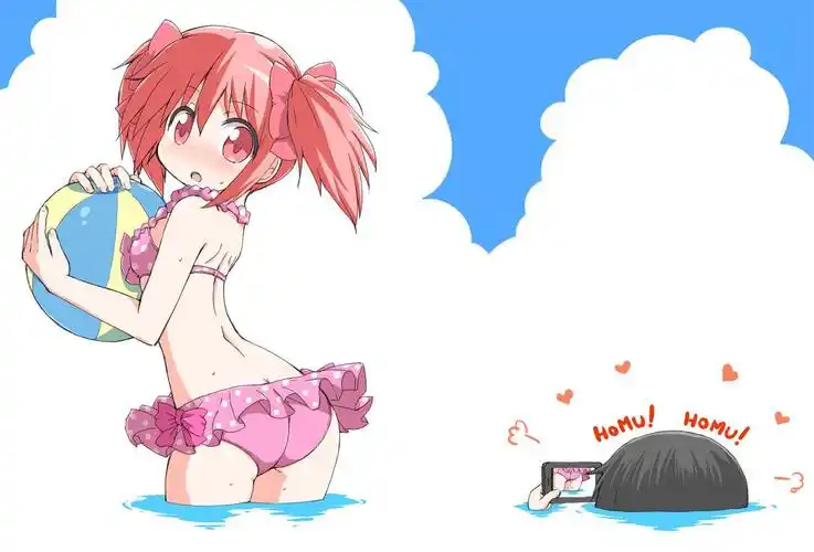 泳装小圆魔法少女小圆横图