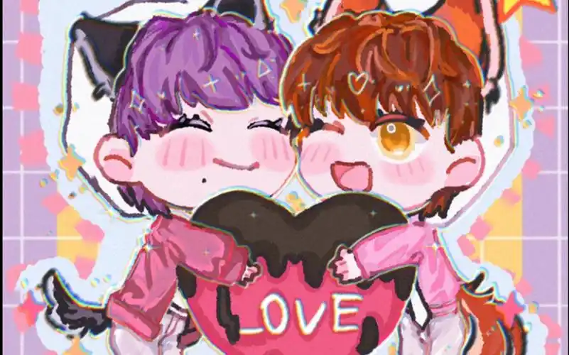 【procreate】祺鑫|姐姐 喜欢我们吗(qq人)_哔哩哔哩_bilibili