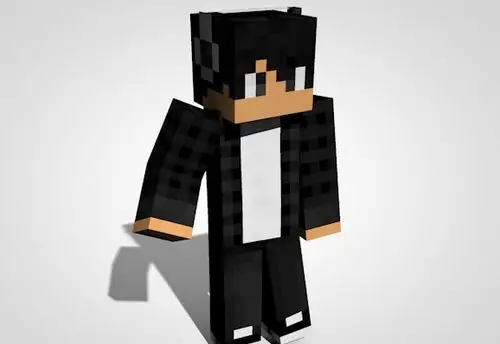 我的世界格子衫耳机男皮肤mod