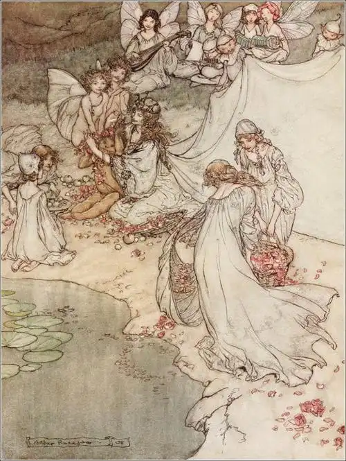 【赏图阁】莎士比亚《仲夏夜之梦》亚瑟·拉克姆(arthur rackham)插图