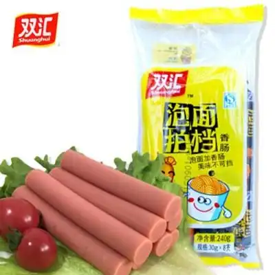 双汇泡面拍档搭档240gx3整箱批发香肠即食零食火腿