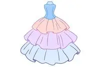 公主裙礼服简笔画