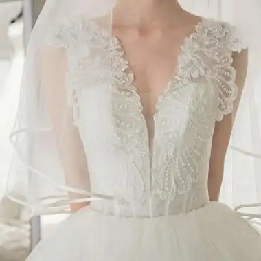 女生头像不露脸半身婚纱