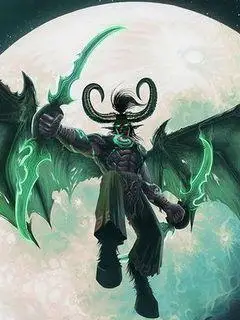 动漫批发dc5代 魔兽世界 恶魔猎手 伊利丹 尤迪安 恶魔形态大盒