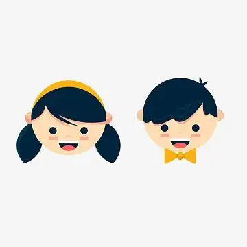 人头像卡通女孩素材_人头像卡通女孩图片元素-觅元素