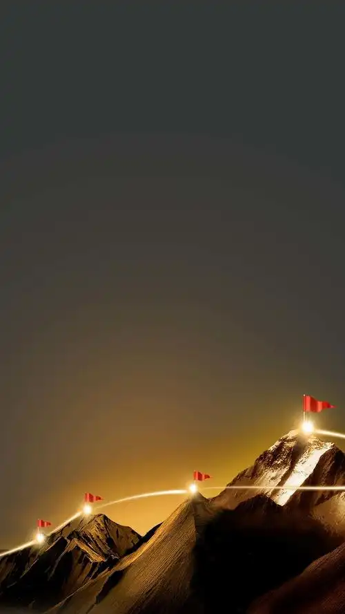 灰色大气高山商业psd分层h5背景素材