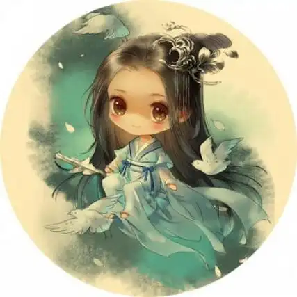 二次元少女图片古风头像q版